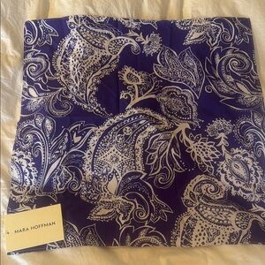 Mara Hoffman Blue and White Paisley Scarf